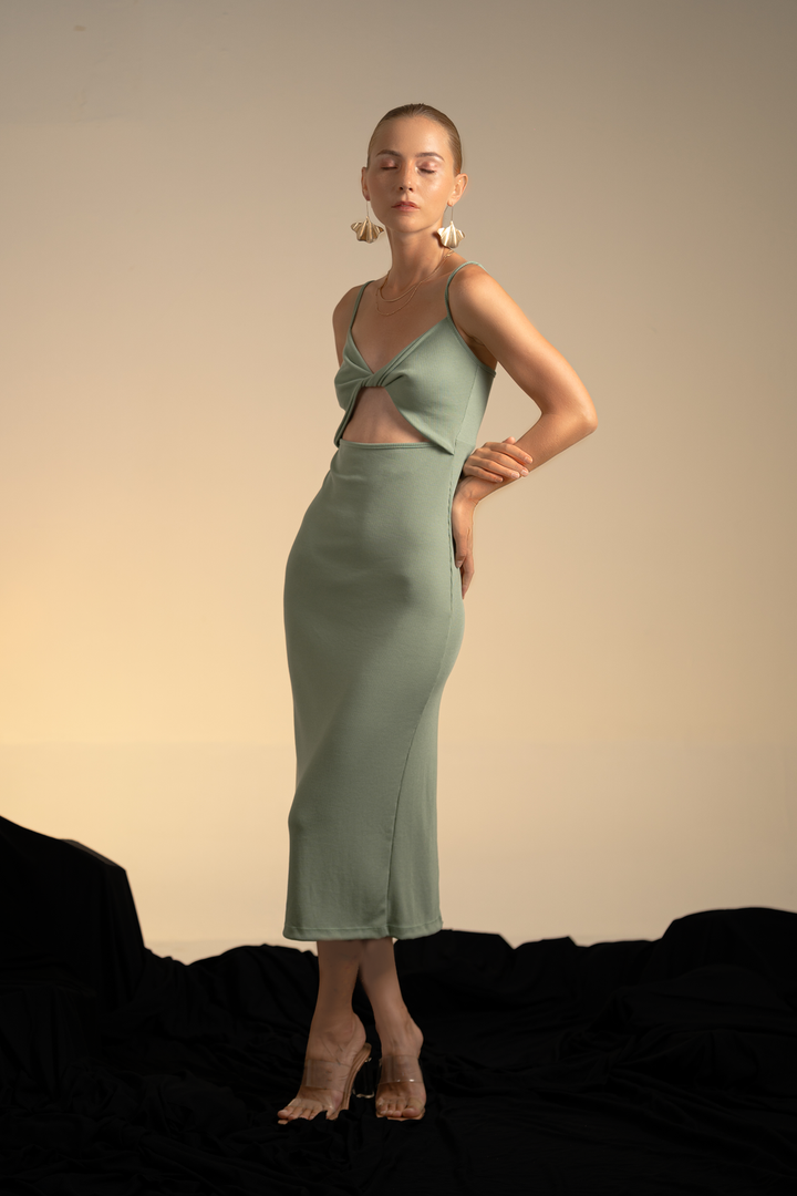 Valery Rib Midi Dress
