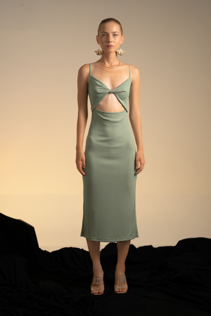 Valery Rib Midi Dress