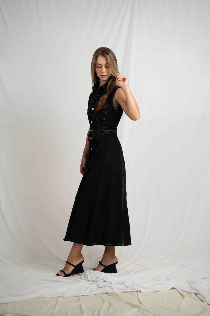 Alesa Button Maxi Dress