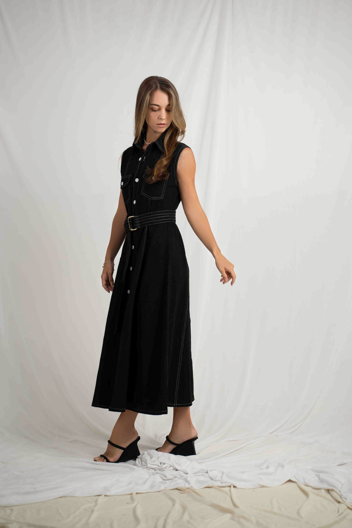 Alesa Button Maxi Dress