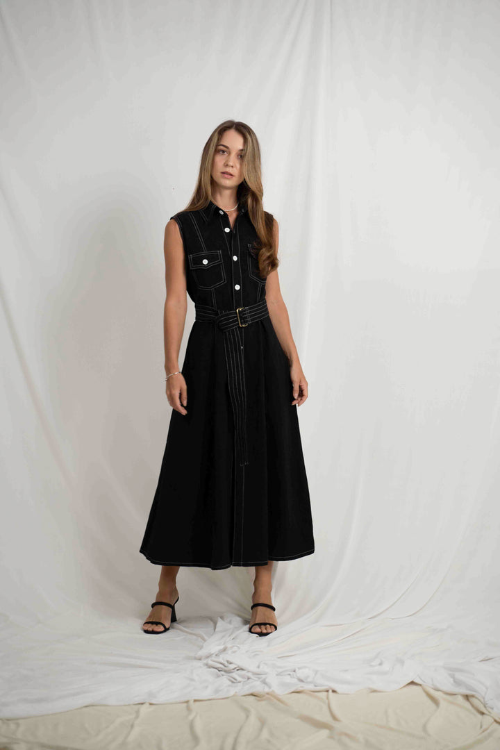 Alesa Button Maxi Dress