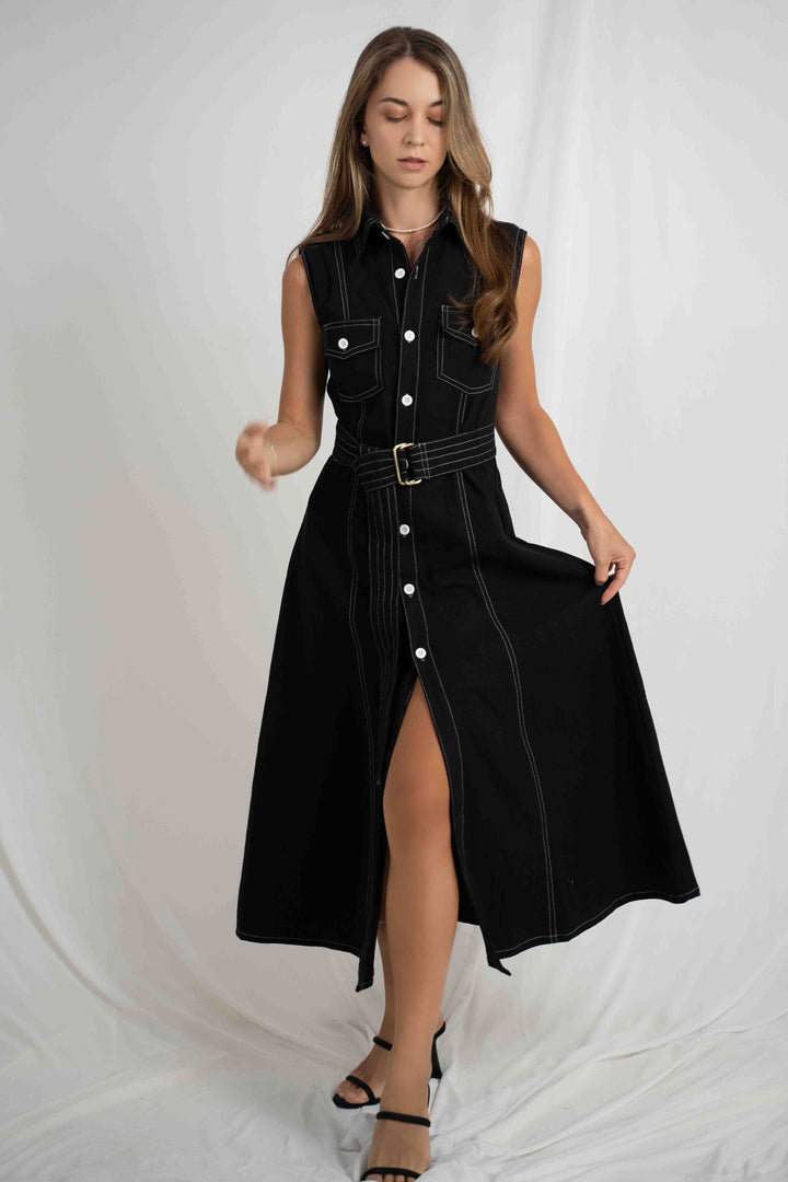 Alesa Button Maxi Dress