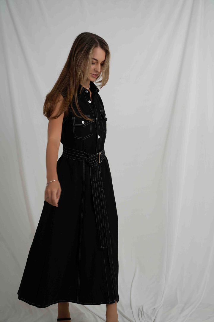Alesa Button Maxi Dress