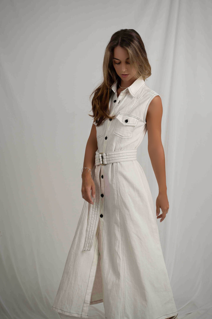 Alesa Button Maxi Dress