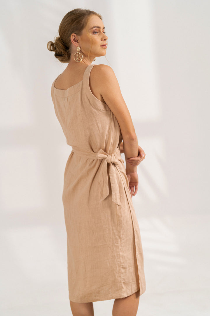 Zannas Midi Dress Sepia