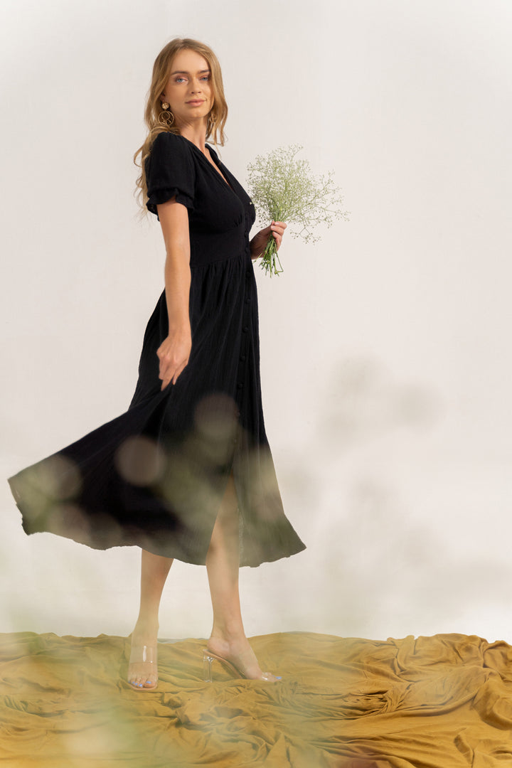 Dena Midi Dress Black
