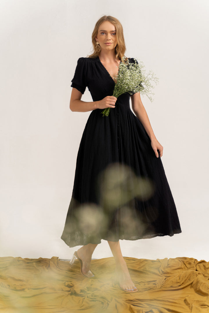 Dena Midi Dress Black