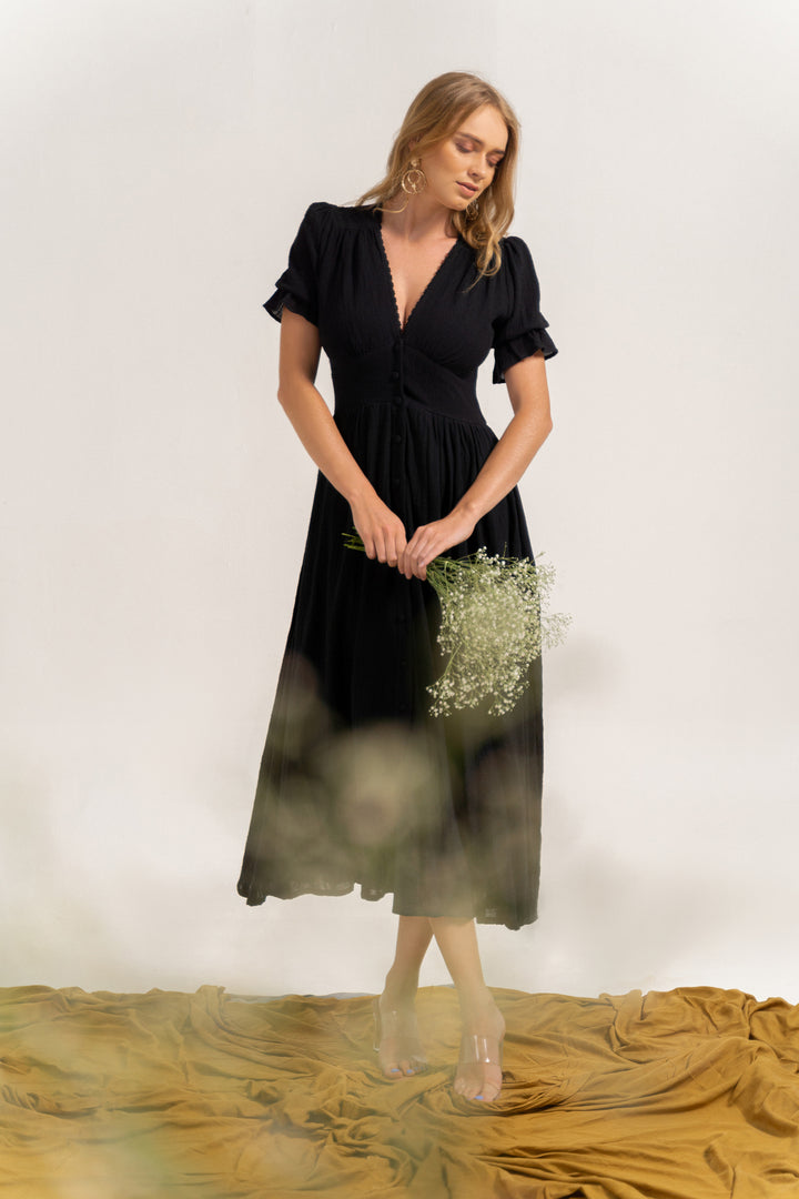 Dena Midi Dress Black