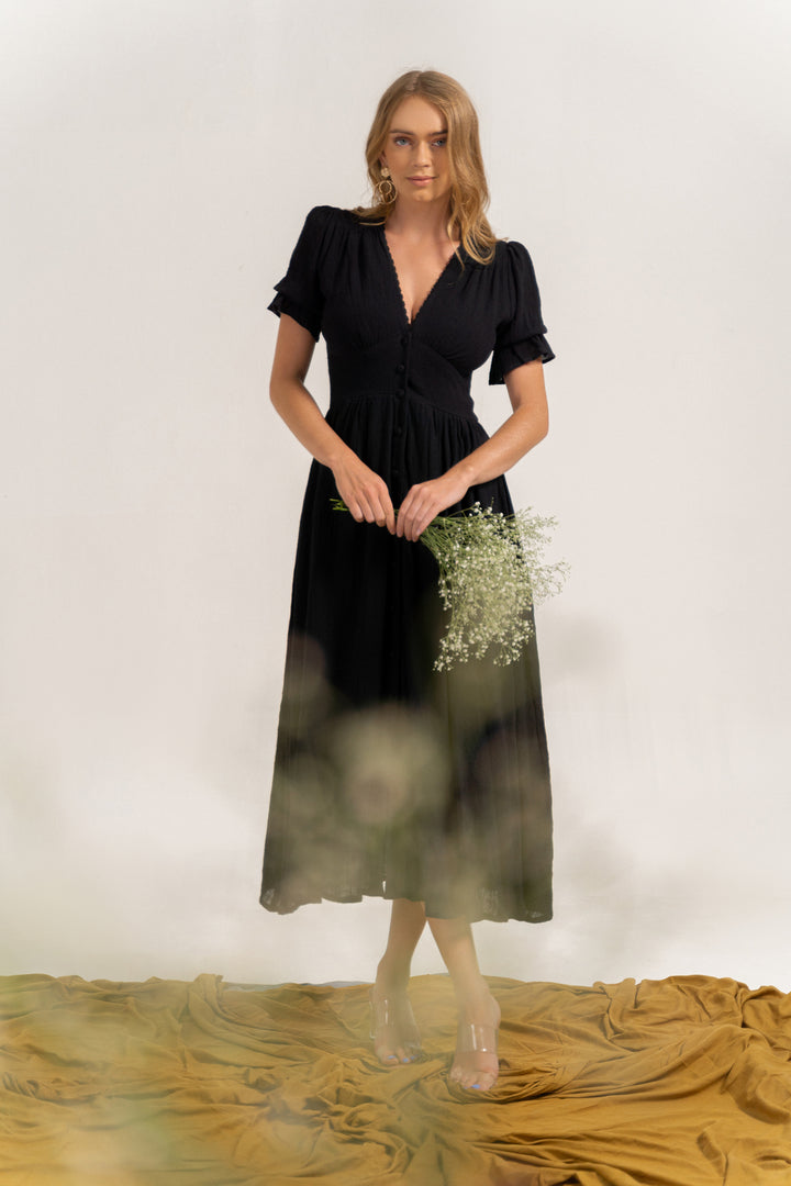 Dena Midi Dress Black
