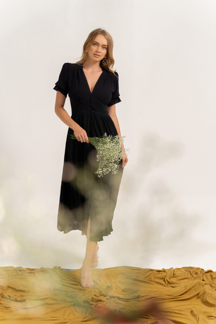 Dena Midi Dress Black