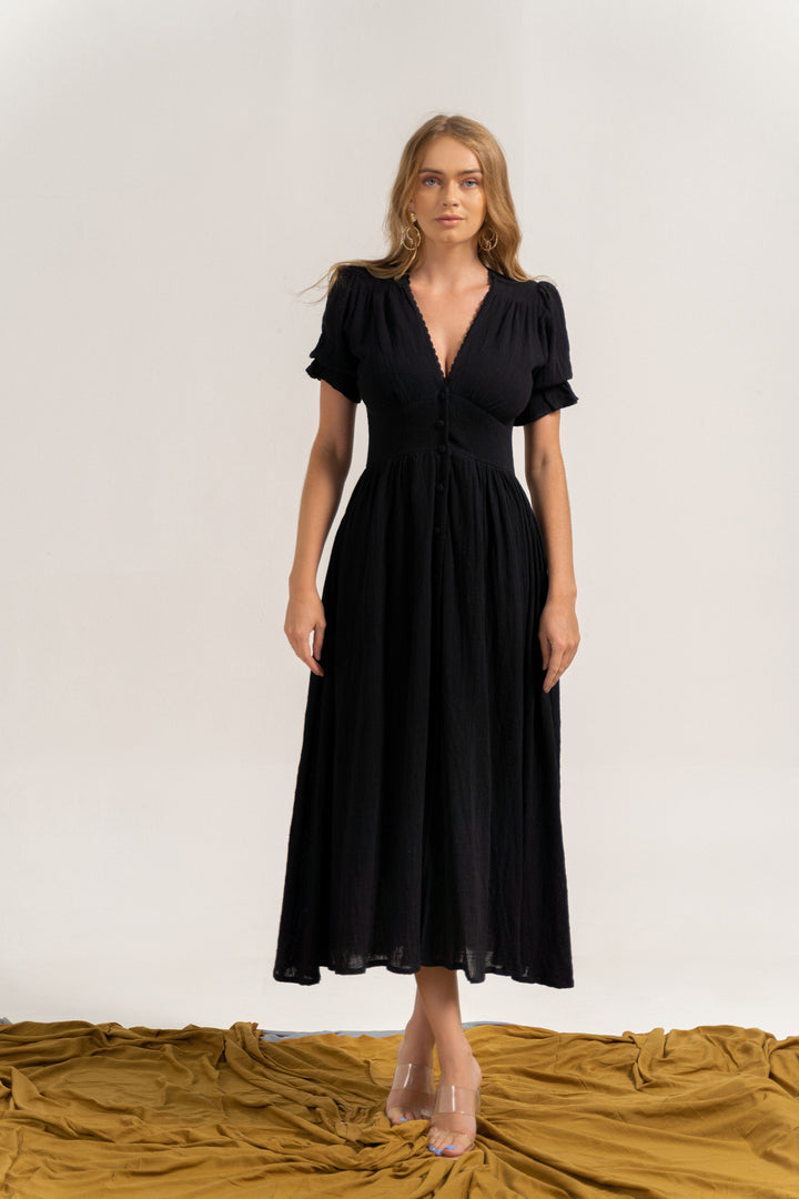 Dena Midi Dress Black