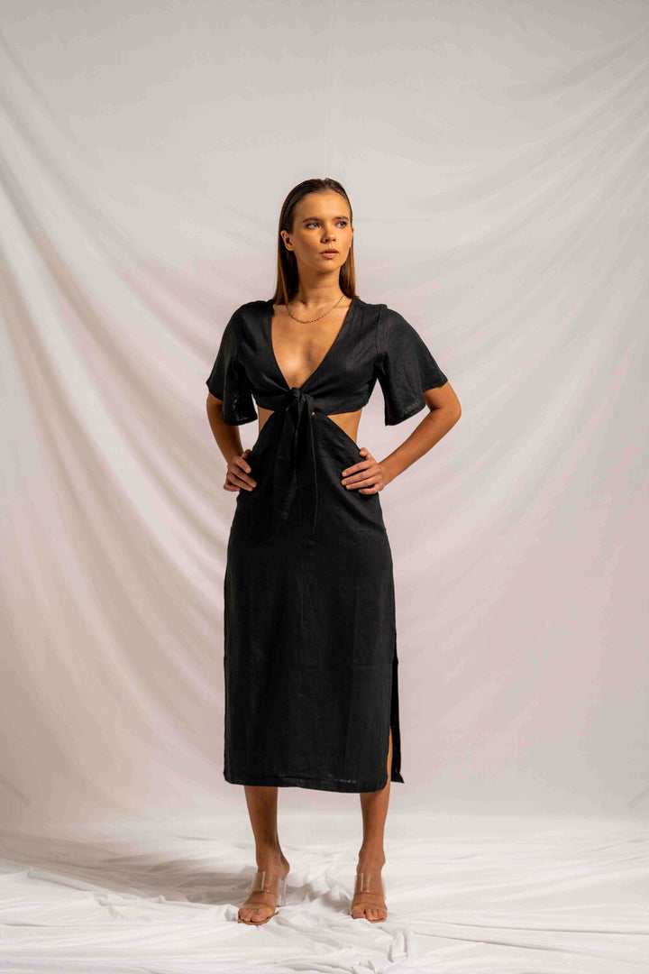 Garbera Midi Dress Black