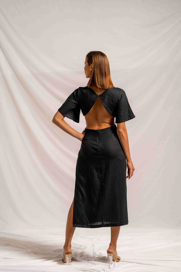 Garbera Midi Dress Black