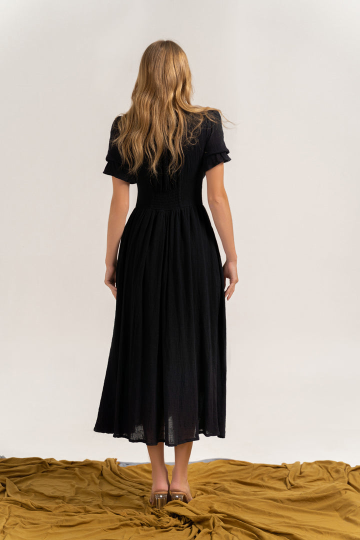 Dena Midi Dress Black
